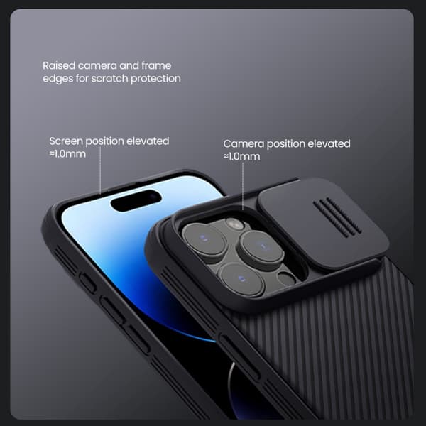 Nillkin CamShield Skal iPhone 16 Pro Svart