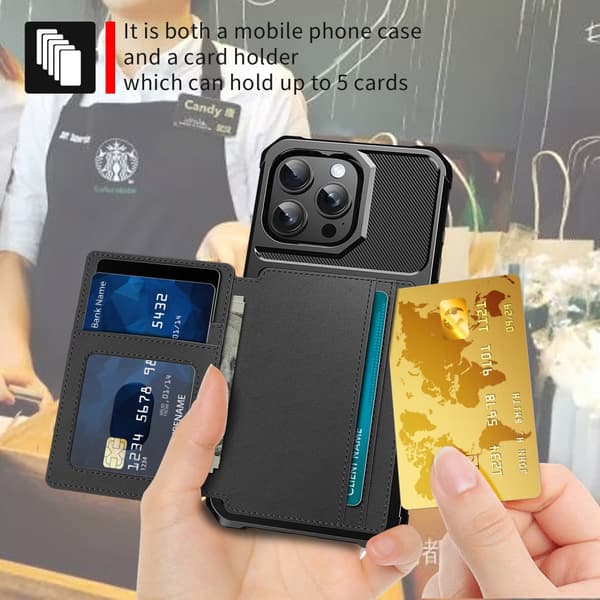 Multi-Slot Case iPhone 16 Pro Max Svart