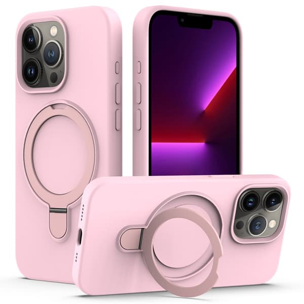 Silikonskal Kickstand MagSafe iPhone 16 Pro Max Rosa