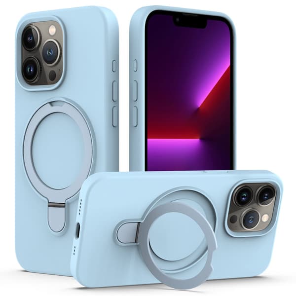 Silikonskal Kickstand MagSafe iPhone 16 Pro Max Blå