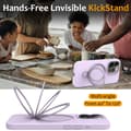Miniatyrbild 5 av 6: Silikonskal Kickstand MagSafe iPhone 16 Pro Max Lila