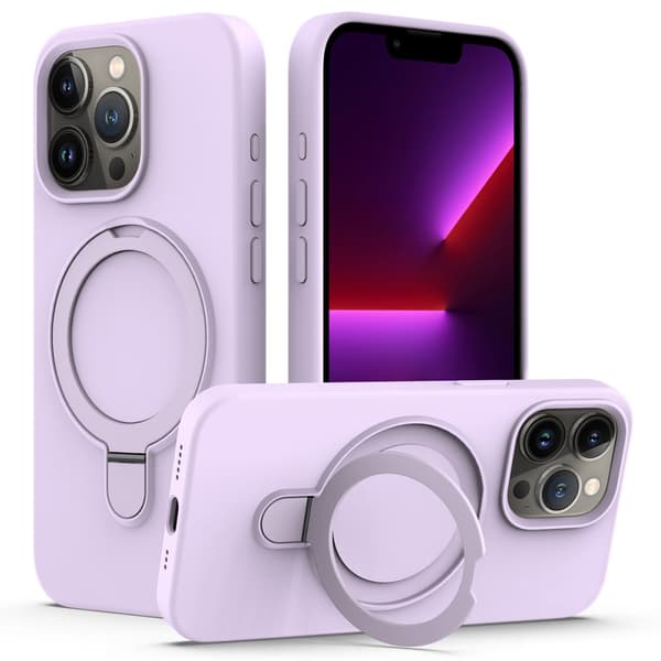 Silikonskal Kickstand MagSafe iPhone 16 Pro Max Lila