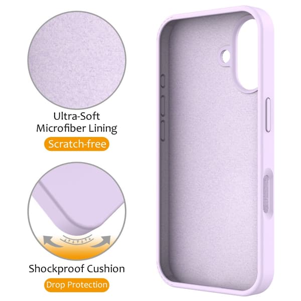 Silikonskal Kickstand MagSafe iPhone 16 Lila