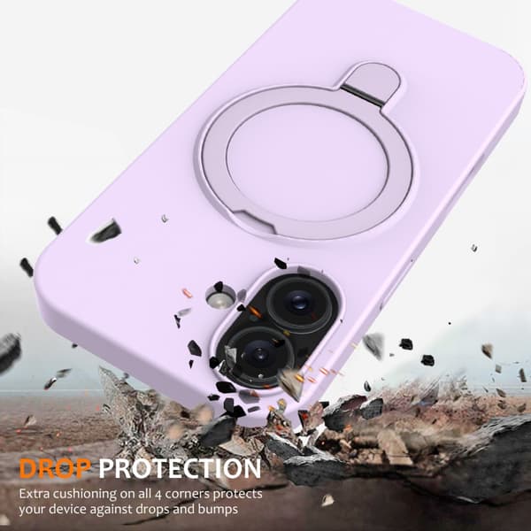 Silikonskal Kickstand MagSafe iPhone 16 Lila