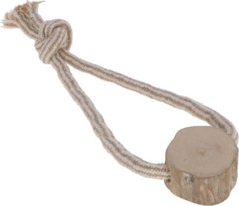 KERBL Koiran vetokoukku, lenkki, juutti/puuvilla, kahvipuu, 20 cm
