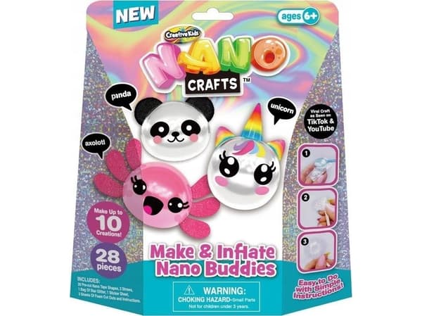 Svenske NANO CRAFT Bubble Tape Nano Buddies, kreativ leke