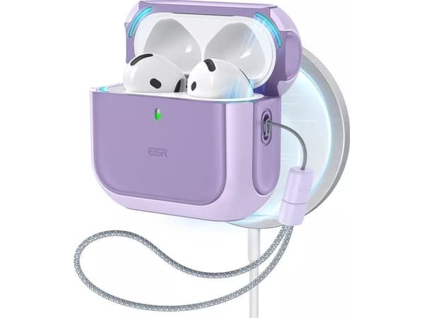 ESR Etui ESR Orbit Halolock MagSafe na Apple AirPods 4 - fioletowe