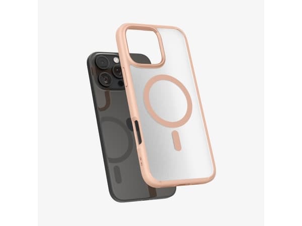 Spigen Ultra Hybrid (MagFit), Omslag, Apple, iPhone 16 Pro, 16 cm (6.3"), Rosa, Transparent