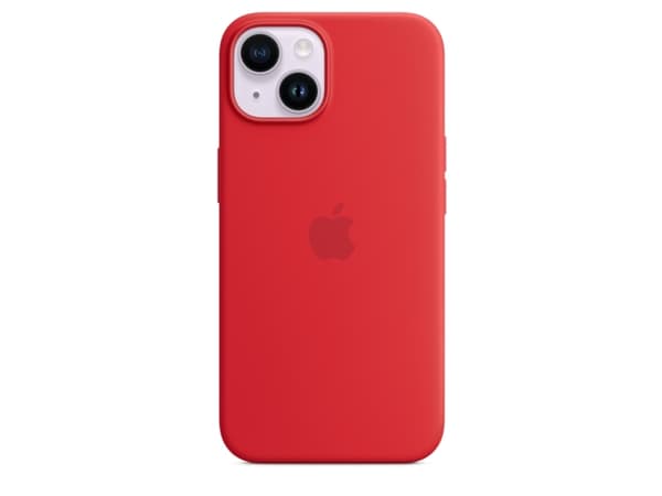 Apple - (PRODUCT) RED - baksidesskydd för mobiltelefon - MagSafe-kompatibilitet - silikon - röd - för iPhone 14
