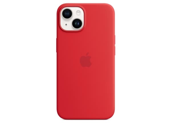 Apple - (PRODUCT) RED - baksidesskydd för mobiltelefon - MagSafe-kompatibilitet - silikon - röd - för iPhone 14