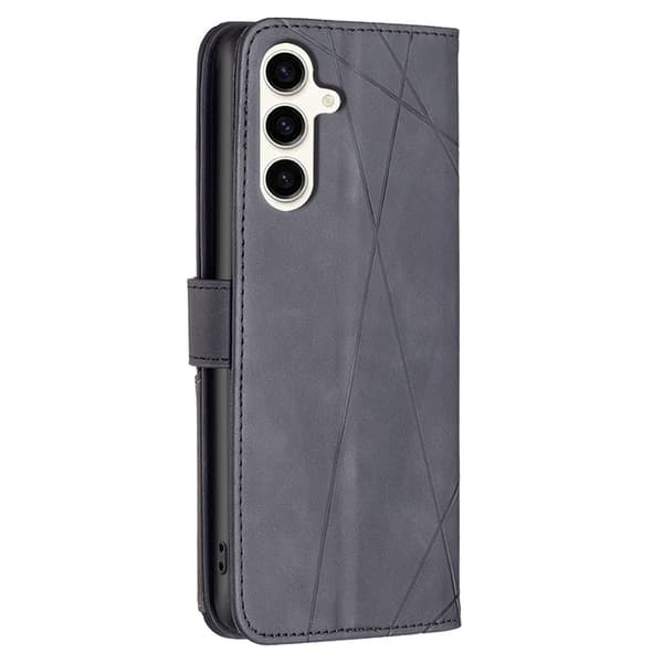 BINFEN COLOR För Samsung Galaxy S24 FE Stötsäkert Plånboksfodral – Svart