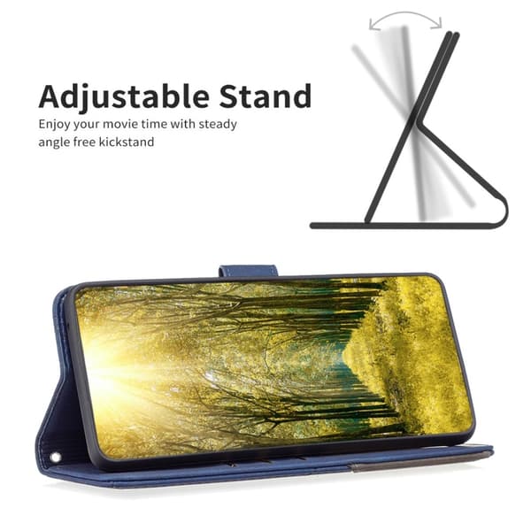 BINFEN COLOR För Samsung Galaxy S24 FE Stötsäkert Plånboksfodral – Blå