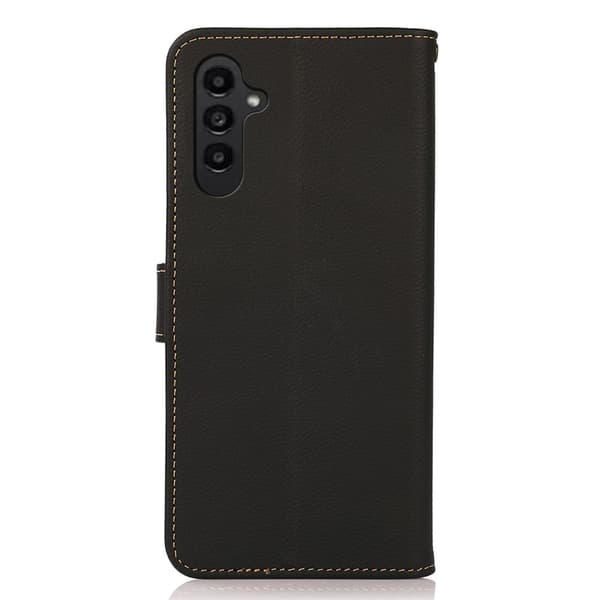 KHAZNEH För Samsung Galaxy S24 FE Fodral i Äkta Koskinn - Svart