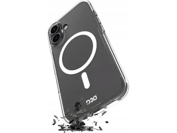 Puro Impact Clear D3O MagSafe silikonikotelo iPhone 16 Plus -puhelimelle - kirkas
