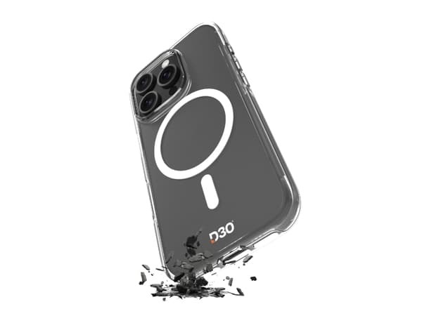 Puro Impact Clear D3O MagSafe silikonikotelo iPhone 16 Plus -puhelimelle - kirkas