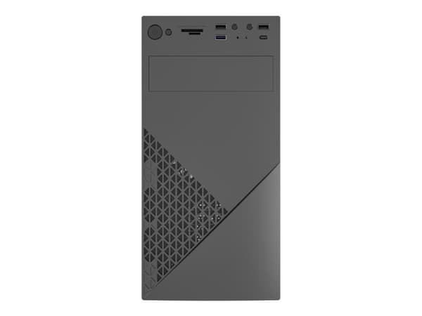 GEMBIRD Fornax K170 mATX tietokonekotelo 2x USB 2.0 + 1x USB 3.0+ 1x USB Type-C+ kortinlukija PSU 600W 80PLUS pronssi musta