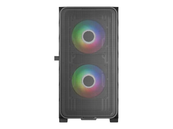 Gembird Fornax MK200F - mATX case spel - mini ATX - genomskinlig sidopanel (glas) - ingen strömförsörjning (ATX) - svart