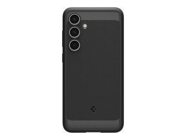 Spigen Rugged Armor - Baksidesskydd för mobiltelefon - polykarbonat, termoplastisk polyuretan (TPU), stötskum - mattsvart - för Samsung Galaxy S24 FE