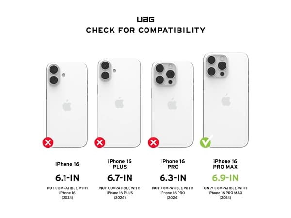 Urban Armor Gear Plyo XTE, Cover, Apple, iPhone 16 Pro Max, 17.5 cm (6.9"), Transparent