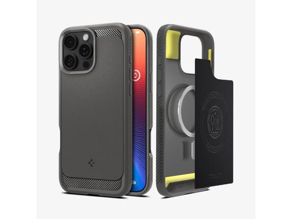 Spigen Rugged Armor (MagFit), Etui, Apple, iPhone 16 Pro Max, 17,5 cm (6.9"), Grå