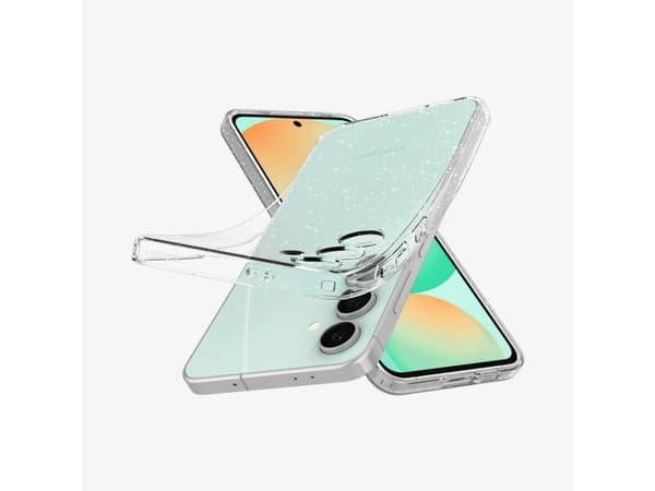 Spigen Liquid Crystal Glitter, skal, Samsung, Galaxy S24 FE, 17 cm (6,7"), Silver, Transparent