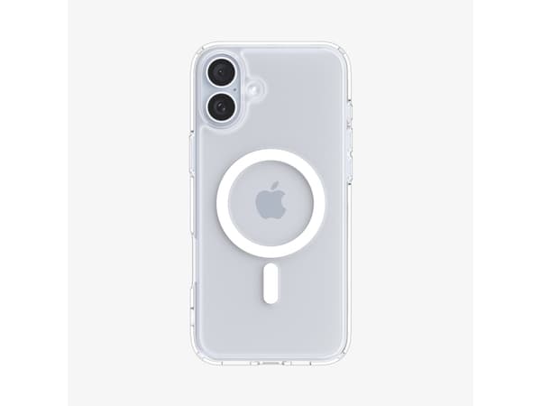 Spigen Crystal Hybrid MagFit, Cover, Apple, iPhone 16, 15.5 cm (6.1"), Transparent, White