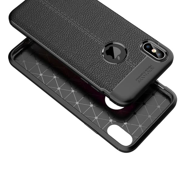 Skyddande Silikonskal (Litchi) till iPhone XS Max
