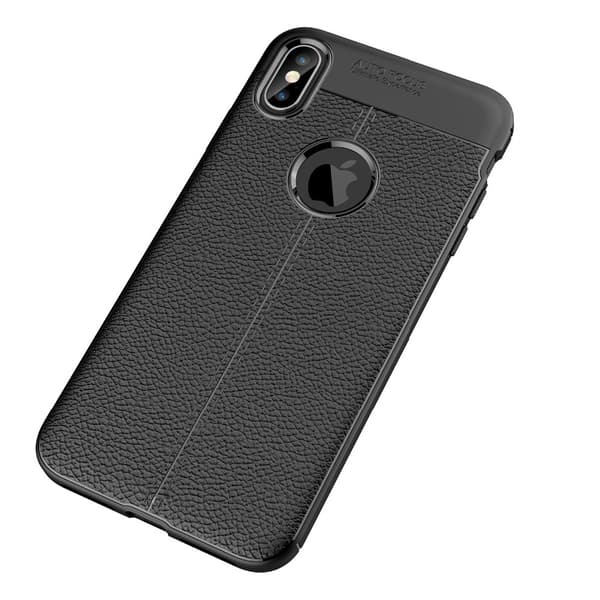 Skyddande Silikonskal (Litchi) till iPhone XS Max