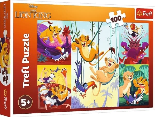 Trefl Puzzle 100 elementtiä Rohkea leijonakuningas
