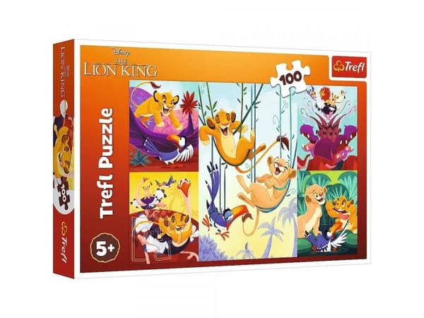 Trefl Puzzle 100 elementtiä Rohkea leijonakuningas