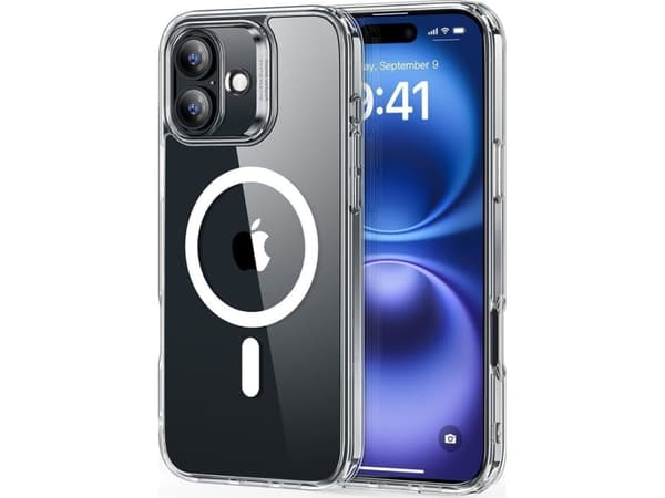 esr Classic Hybrid HaloLock, Cover, Apple, iPhone 16 Plus, 17 cm (6.7"), Transparent