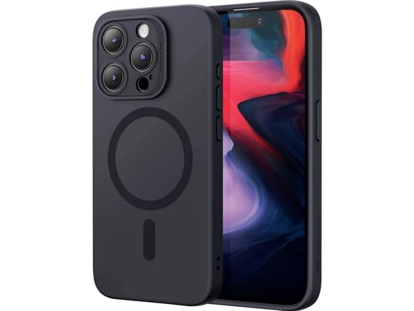 ESR Cloud Soft HaloLock Case Mobiltelefon backcover Apple iPhone 15 Pro Sort MagSafe-kompatibel