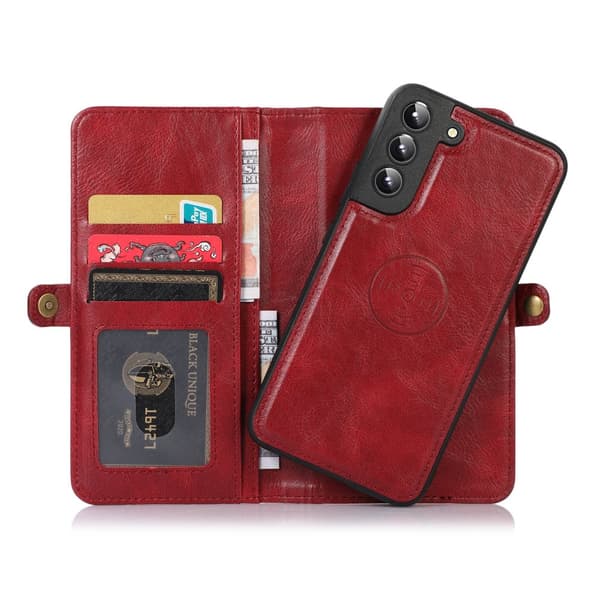Galaxy S24 - Stilrent och Praktiskt 2-i-1 Plånboksfodral i Premium PU-Läder