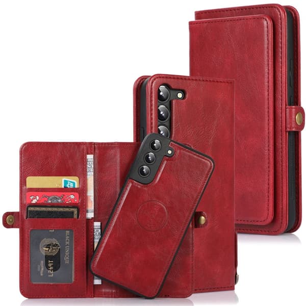 Galaxy S24 - Stilrent och Praktiskt 2-i-1 Plånboksfodral i Premium PU-Läder