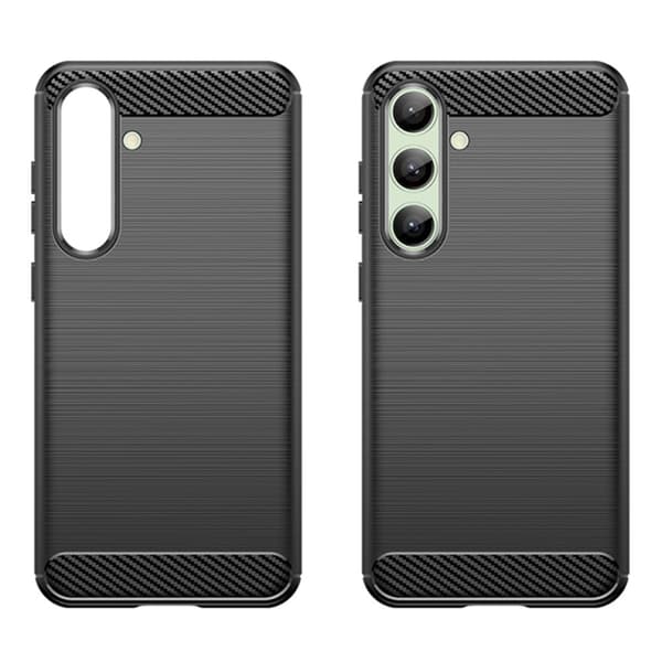 Samsung Galaxy S24 FE Karbon fiber Texture Skal - Svart