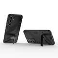 Miniatyrbilde 5 av 5: Til Samsung Galaxy S24 FE Kickstand Hybrid Hard PC Soft TPU Telefonveske - Svart