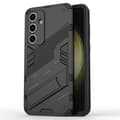Miniatyrbilde 1 av 5: Til Samsung Galaxy S24 FE Kickstand Hybrid Hard PC Soft TPU Telefonveske - Svart