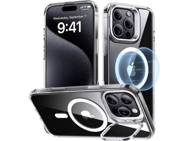 esr Classic Hybrid HaloLock with Stash Stand, Etui, Apple, iPhone 16 Pro Max, 17,5 cm (6.9"), Gjennomsiktig