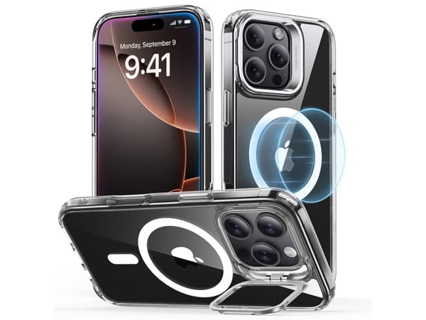 esr Classic Hybrid HaloLock with Stash Stand, Etui, Apple, iPhone 16 Pro Max, 17,5 cm (6.9"), Gjennomsiktig