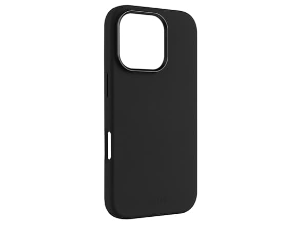 Fixed MagFlow - Baksidesskydd för mobiltelefon - MagSafe-kompatibilitet - flytande silikon - svart - för Apple iPhone 16 Pro
