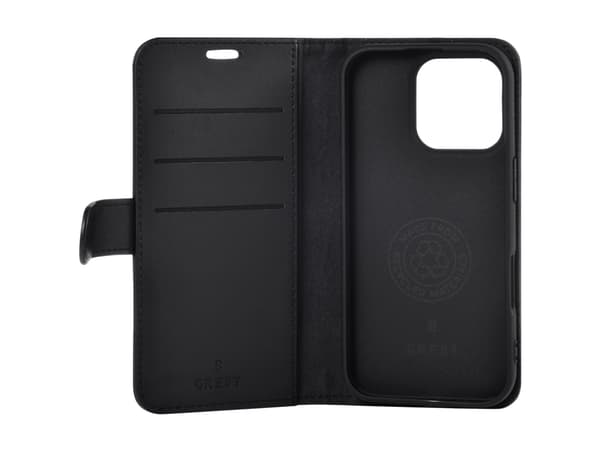 GRE8T - Vikbart fodral för mobiltelefon - GRS - polylaktid (PLA) - svart - för Apple iPhone 16 Pro Max