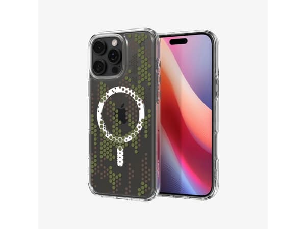 Spigen Ultra Hybrid MagFit iPhone 16 Pro Case Digital Camo, Cover, Apple, iPhone 16 Pro, 16 cm (6.3"), Camouflage