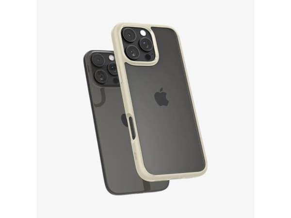Spigen Crystal Hybrid, Omslag, Apple, iPhone 16 Pro Max, 17,5 cm (6.9"), Beige, Transparent