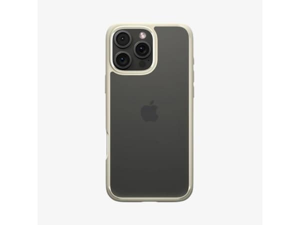Spigen Crystal Hybrid, Omslag, Apple, iPhone 16 Pro Max, 17,5 cm (6.9"), Beige, Transparent