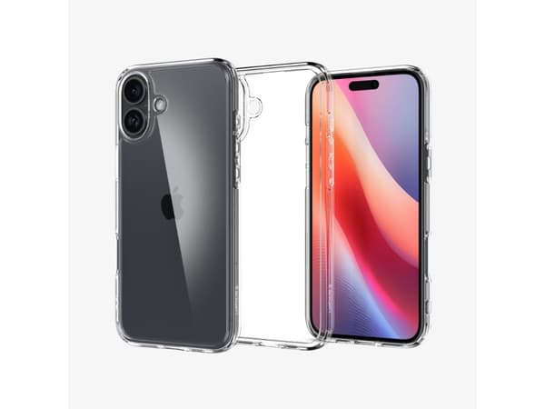 Spigen Crystal Hybrid Case iPhone 16 Plus Crystal Clear, Cover, Apple, iPhone 16 Plus, 17 cm (6.7"), Transparent