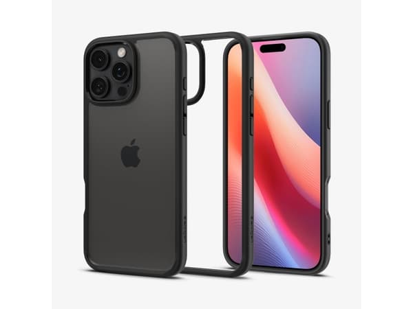 Spigen Crystal Hybrid, Omslag, Apple, iPhone 16 Pro Max, 17,5 cm (6.9"), Svart, Transparent