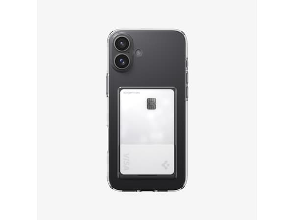 Spigen Crystal Slot, Omslag, Apple, iPhone 16, 15,5 cm (6.1"), Transparent