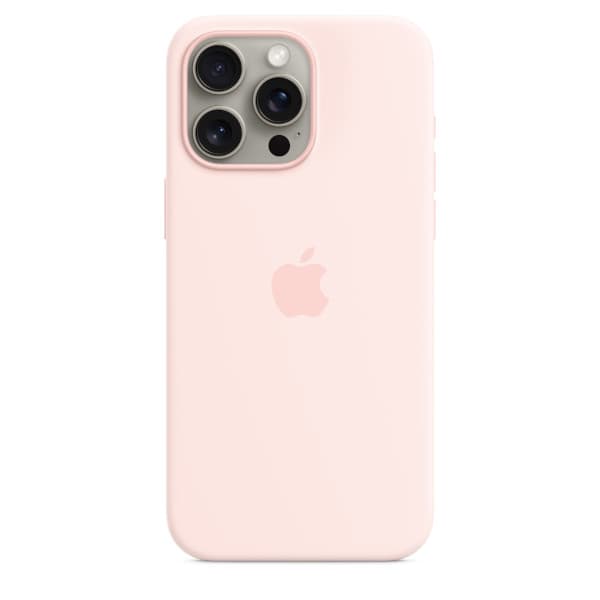 Apple iPhone 15 Pro Max Silikonskal med MagSafe Original - Ljusrosa
