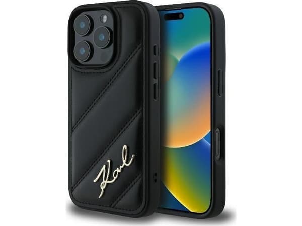 Karl Lagerfeld Karl Lagerfeld KLHCP16XPQDSMGK iPhone 16 Pro Max 6.9" czarny/black hardcase Quilted Signature