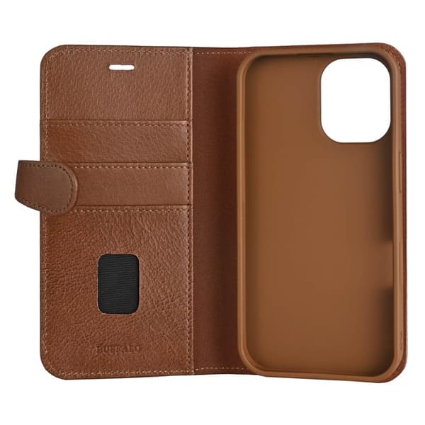 Buffalo 2in1 Leather 3 card MagSeries iPhone 16 Brown
